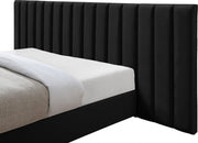 Pablo Velvet King Bed Black - Gate FurnitureKing Bed