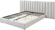 Pablo Velvet King Bed Cream - Gate FurnitureKing Bed