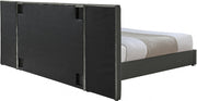Pablo Velvet King Bed Grey - Gate FurnitureKing Bed