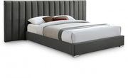 Pablo Velvet King Bed Grey - Gate FurnitureKing Bed