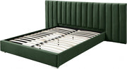 Pablo Velvet Queen Bed Green - Gate FurnitureQueen Bed