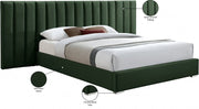 Pablo Velvet Queen Bed Green - Gate FurnitureQueen Bed
