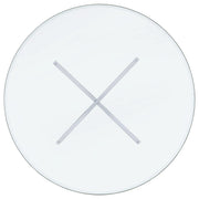 Pace 48-inch Round Glass Top Dining Table Chrome - 115210CHR
