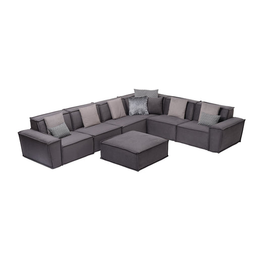 Padova Sectional With Ottoman Grey in Grey - 105-PAD-GREY-SET