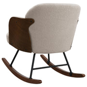 Paige Boucle Upholstered Mid Back Rocking Chair Beige - 602625