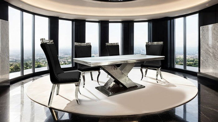 Palazzo Chrome Dining Table - FM33002SV-T-TABLE