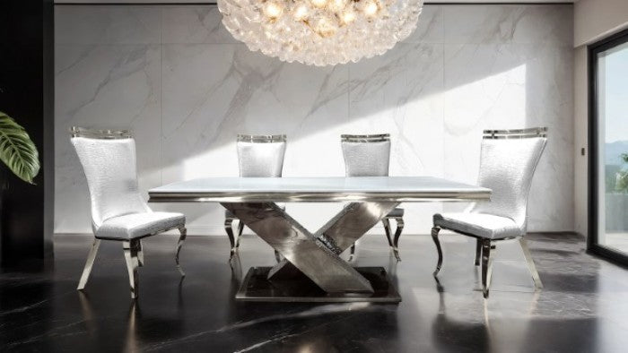 Palazzo Chrome Dining Table - FM33002SV-T-TABLE