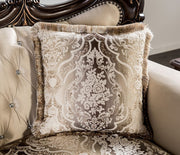 Palencia Dark Cherry/Beige Loveseat - FM65005BG-LV