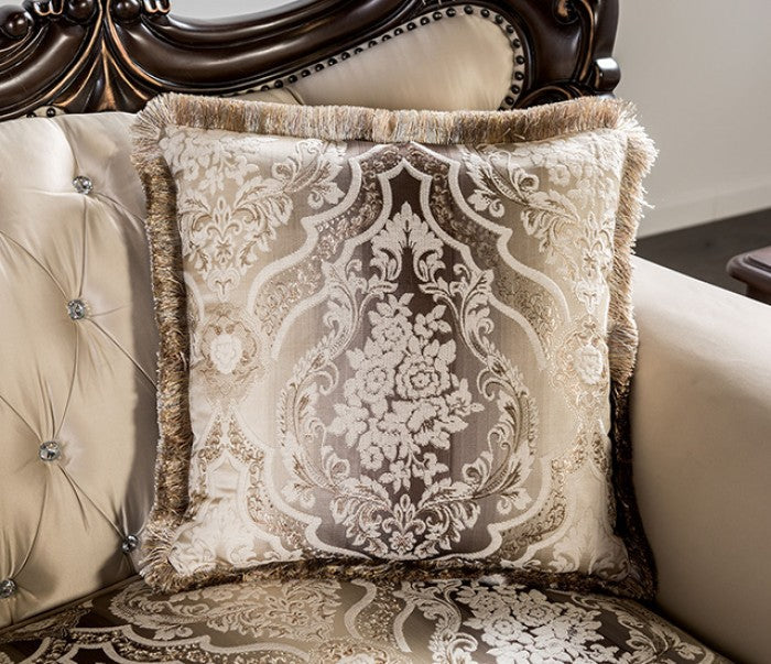Palencia Dark Cherry/Beige Sofa - FM65005BG-SF