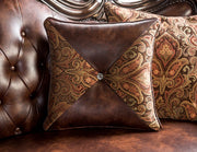 Palencia Dark Cherry/Brown Sofa - FM65005BR-SF
