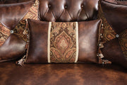 Palencia Dark Cherry/Brown Sofa - FM65005BR-SF