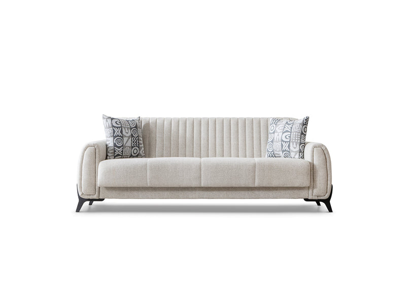 Palermo 3-pieces (Sofa & Loveseat & Chair) Livingroom Set Cream in Cream - 101-PAL-ROM01-321