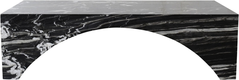 Palermo Marble Coffee Table in Black - 99093Black-CT