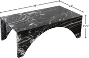 Palermo Marble Coffee Table in Black - 99093Black-CT