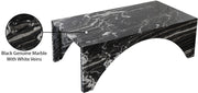 Palermo Marble Coffee Table in Black - 99093Black-CT