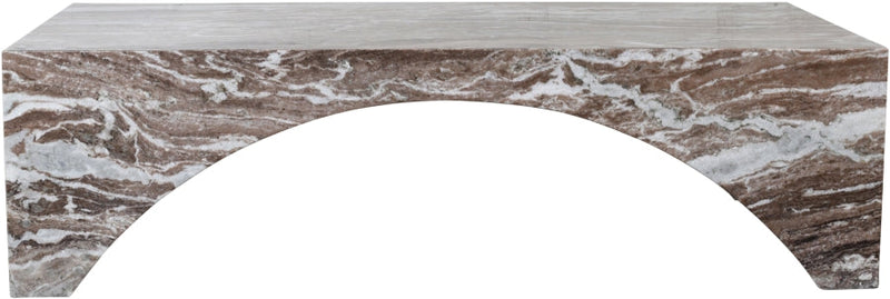 Palermo Marble Coffee Table in Brown - 99093Brown-CT