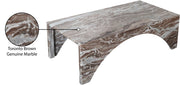 Palermo Marble Coffee Table in Brown - 99093Brown-CT
