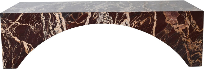 Palermo Marble Coffee Table in Burgundy - 99093Cherry-CT
