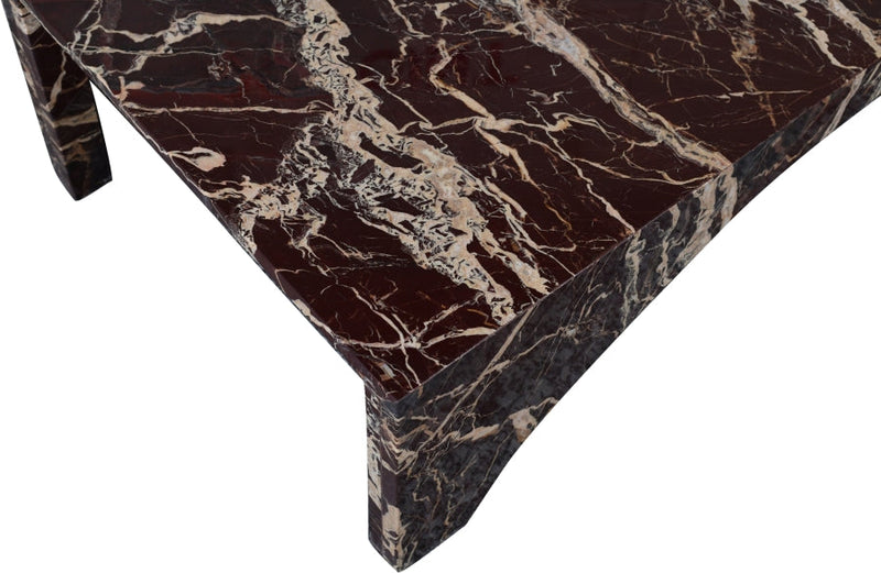 Palermo Marble Coffee Table in Burgundy - 99093Cherry-CT