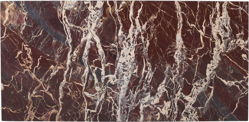 Palermo Marble Coffee Table in Burgundy - 99093Cherry-CT
