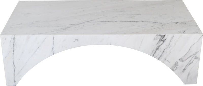 Palermo Marble Coffee Table in White - 99093White-CT
