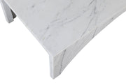 Palermo Marble Coffee Table in White - 99093White-CT