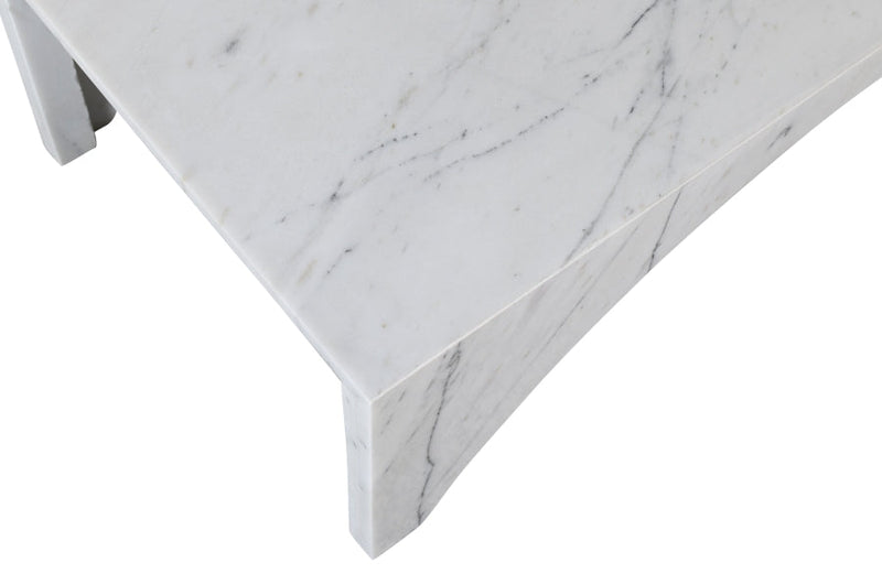 Palermo Marble Coffee Table in White - 99093White-CT