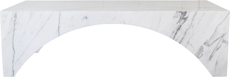 Palermo Marble Coffee Table in White - 99093White-CT