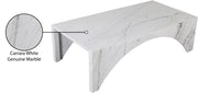 Palermo Marble Coffee Table in White - 99093White-CT