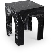 Palermo Marble End Table in Black - 99093Black-ET