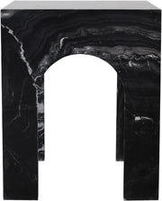 Palermo Marble End Table in Black - 99093Black-ET