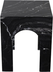 Palermo Marble End Table in Black - 99093Black-ET