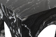 Palermo Marble End Table in Black - 99093Black-ET