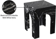 Palermo Marble End Table in Black - 99093Black-ET
