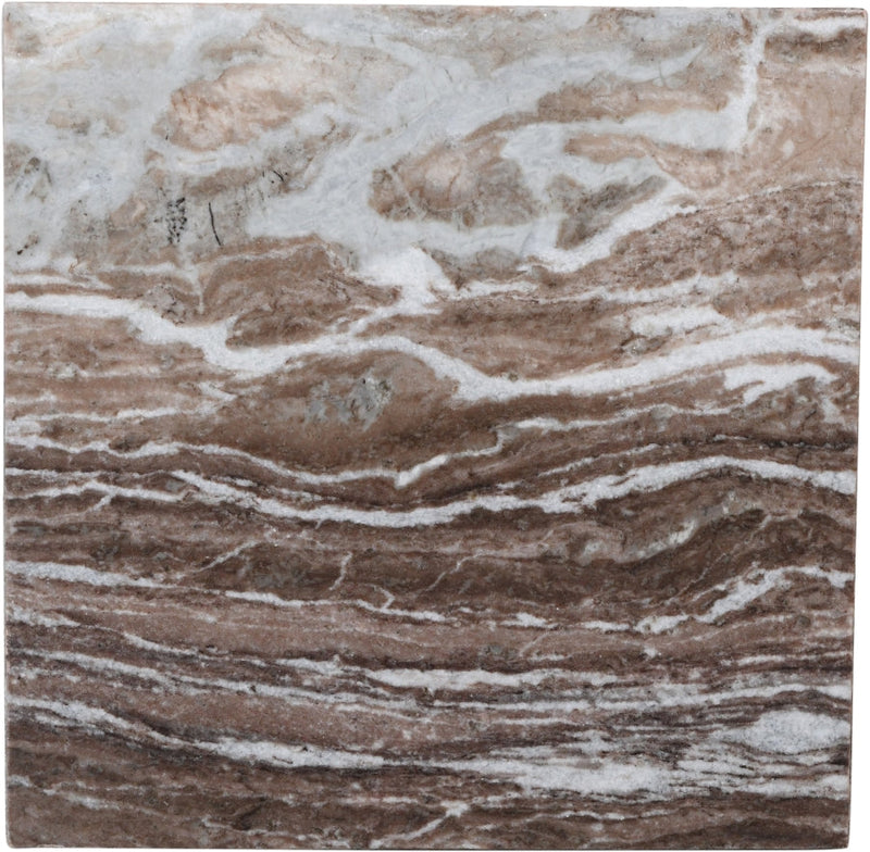 Palermo Marble End Table in Brown - 99093Brown-ET