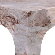 Palermo Marble End Table in Brown - 99093Brown-ET