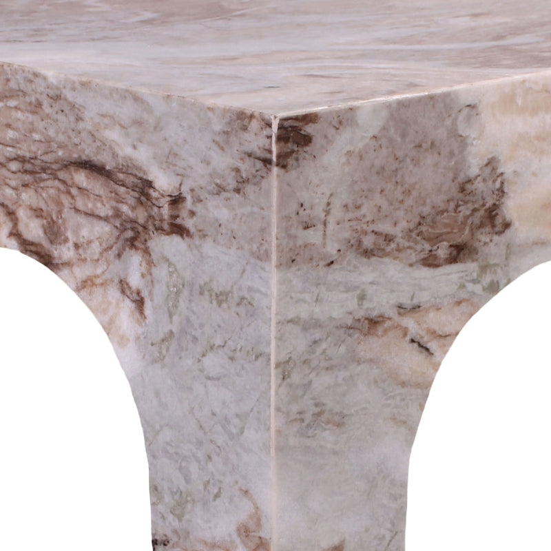 Palermo Marble End Table in Brown - 99093Brown-ET