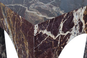 Palermo Marble End Table in Burgundy - 99093Cherry-ET