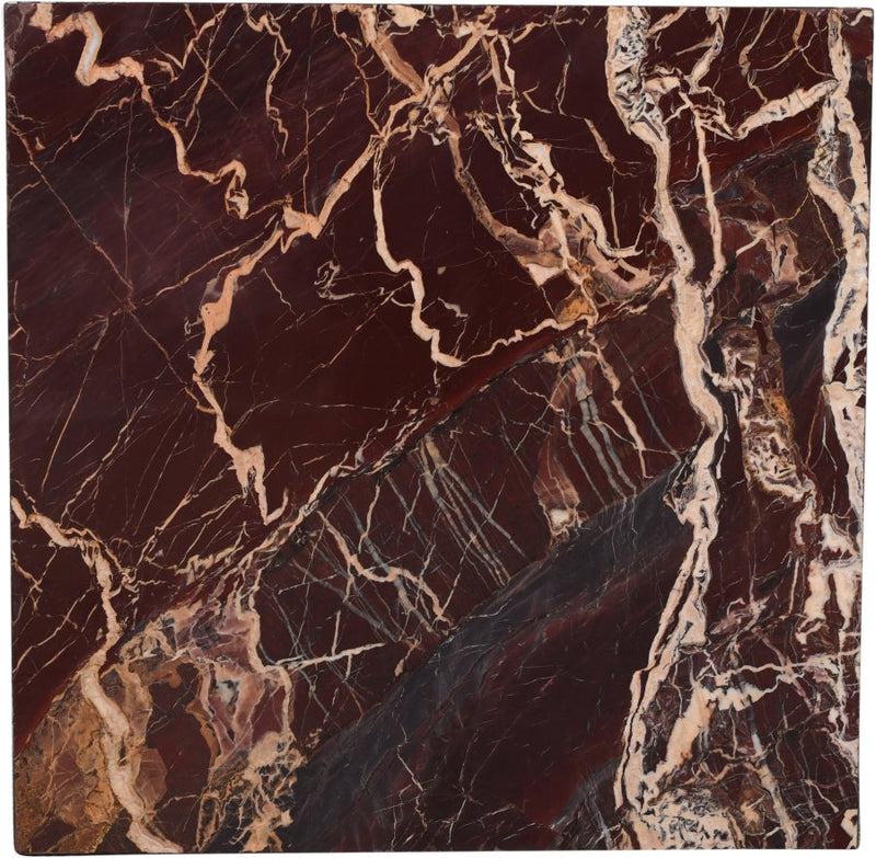 Palermo Marble End Table in Burgundy - 99093Cherry-ET