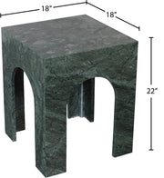 Palermo Marble End Table in Green - 99093Green-ET