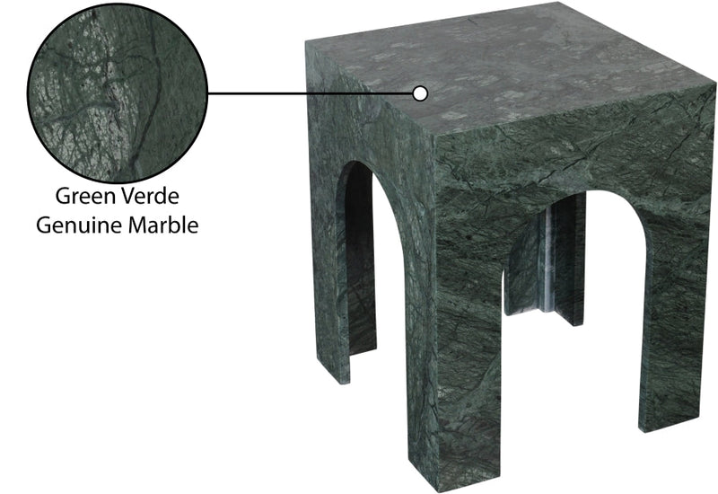 Palermo Marble End Table in Green - 99093Green-ET