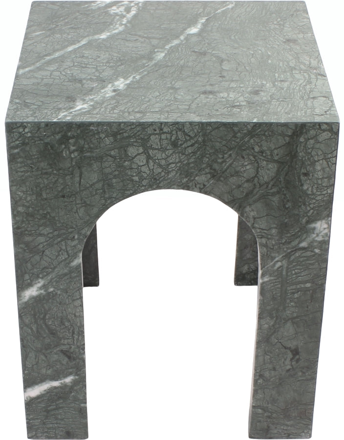 Palermo Marble End Table in Green - 99093Green-ET
