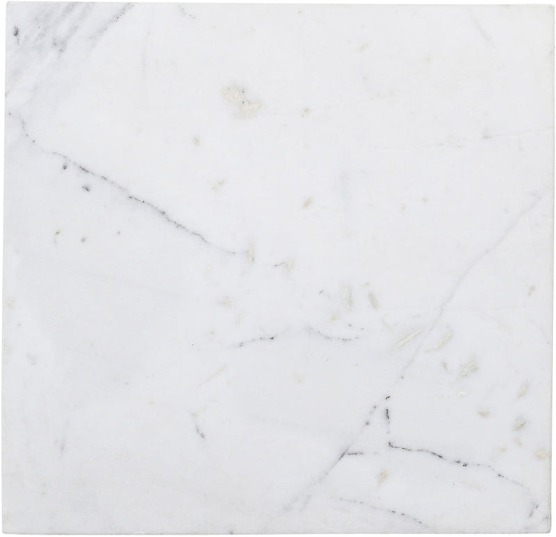 Palermo Marble End Table in White - 99093White-ET