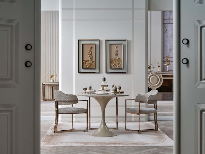 Palermo San Diningroom (Consol With Mirror & Dining Table & 6 Dining Chair) - 200-SAN-PAL-DT-6-SET