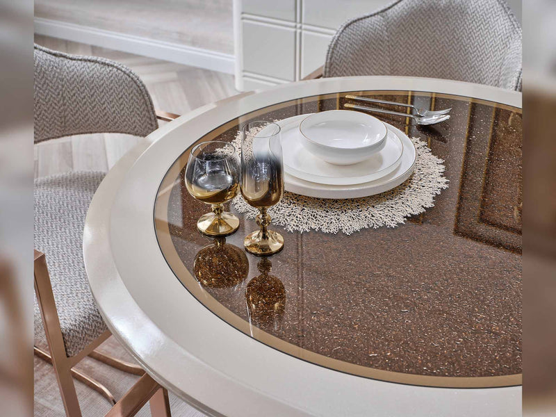 Palermo San Diningroom (Consol With Mirror & Dining Table & 6 Dining Chair) - 200-SAN-PAL-DT-6-SET