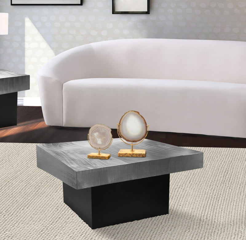 Palladium Iron Coffee Table in Silver - 255-CT