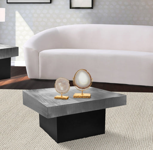 Palladium Iron Coffee Table in Silver - 255-CT