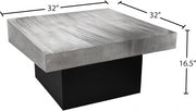 Palladium Iron Coffee Table in Silver - 255-CT