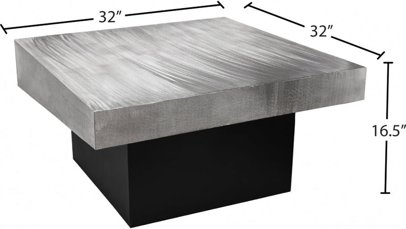 Palladium Iron Coffee Table in Silver - 255-CT