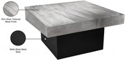 Palladium Iron Coffee Table in Silver - 255-CT